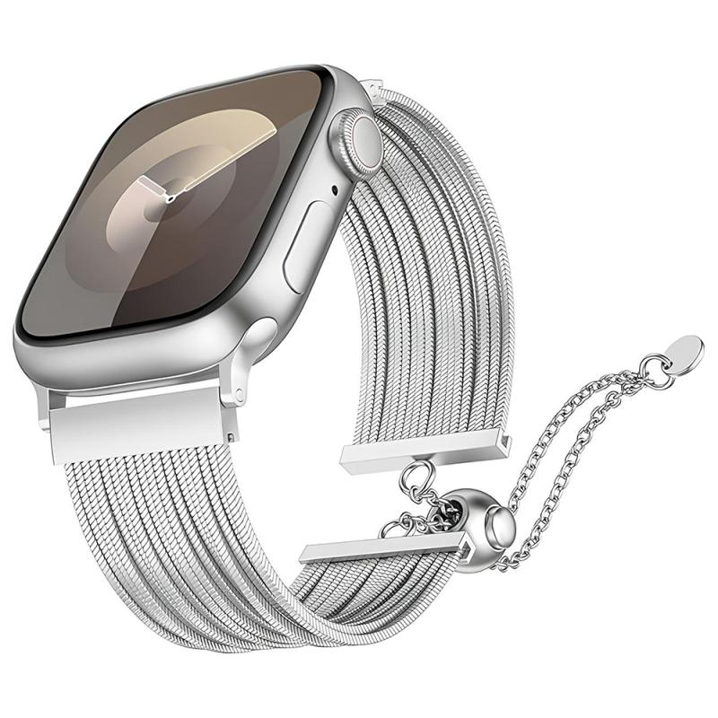 Apple Watch 7 45mm Zore KRD-137 Metal Hasır Kordon - 5