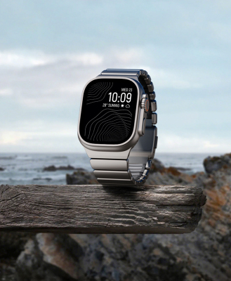 Apple Watch 7 45mm Zore KRD-149 Titanyum Silikon Kordon - 22