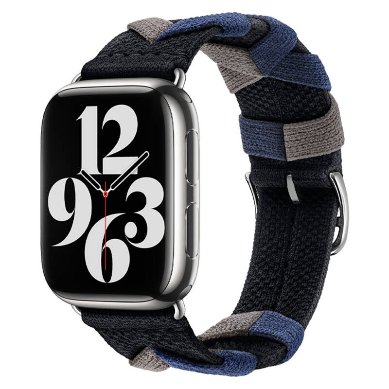 Apple Watch 7 45mm Zore KRD-97 Sarmal Örgü Tasarımlı Kordon - 5
