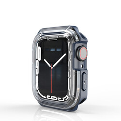 Apple Watch 7 45mm Zore Watch Gard 08 Sert PC + Silikon Koruyucu - 4