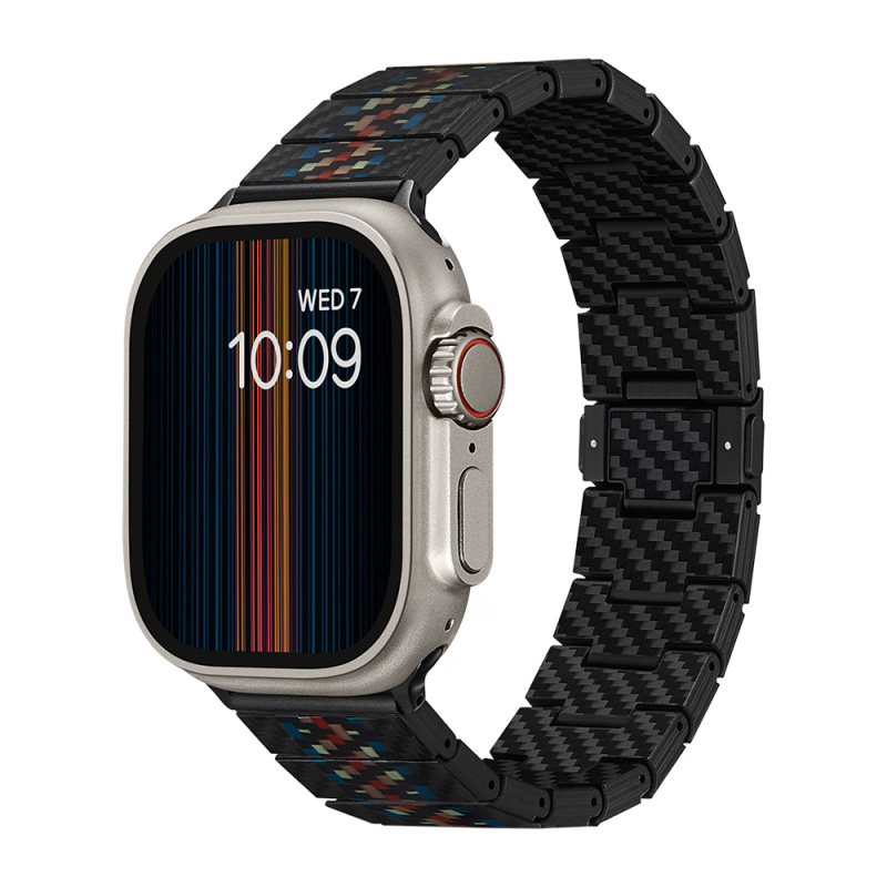 Apple Watch Series Compatible Aramid Fiber and Carbon Fiber Pitaka Modern Series Rhapsody Universal Band - 1