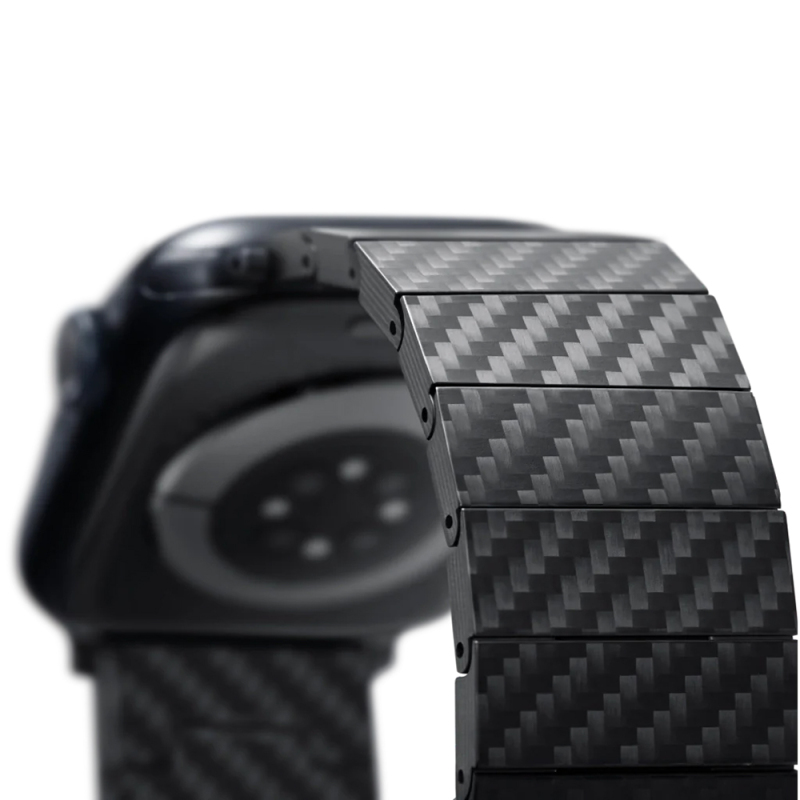 Apple Watch Series Compatible Carbon Fiber Pitaka Modern Series Black-Grey Twill Universal Band - 7