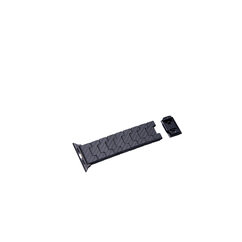 Apple Watch Series Compatible Carbon Fiber Pitaka Modern Series Black-Grey Twill Universal Band - 15