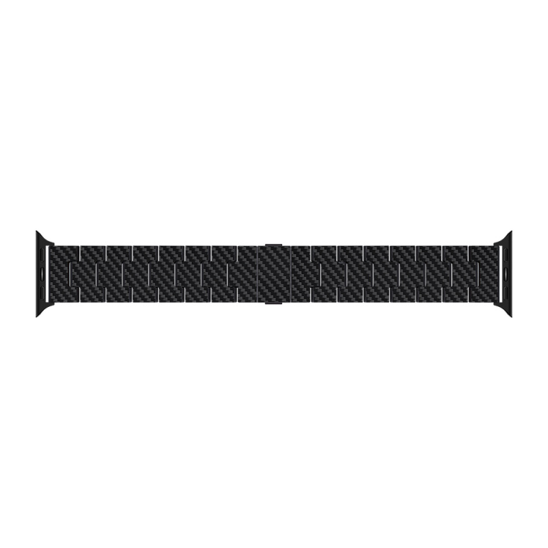 Apple Watch Series Compatible Carbon Fiber Pitaka Retro Series Black-Grey Twill Universal Band - 7