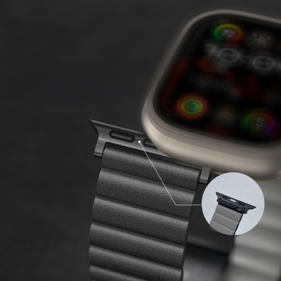 Apple Watch Serisi Uyumlu Amazing Thing Glamour Sense Deri Kordon - 17