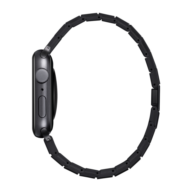 Apple Watch Serisi Uyumlu Karbon Fiber Pitaka Modern Serisi Black-Grey Twill Universal Kordon - 10