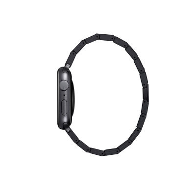 Apple Watch Serisi Uyumlu Karbon Fiber Pitaka Retro Serisi Black-Grey Twill Universal Kordon - 11