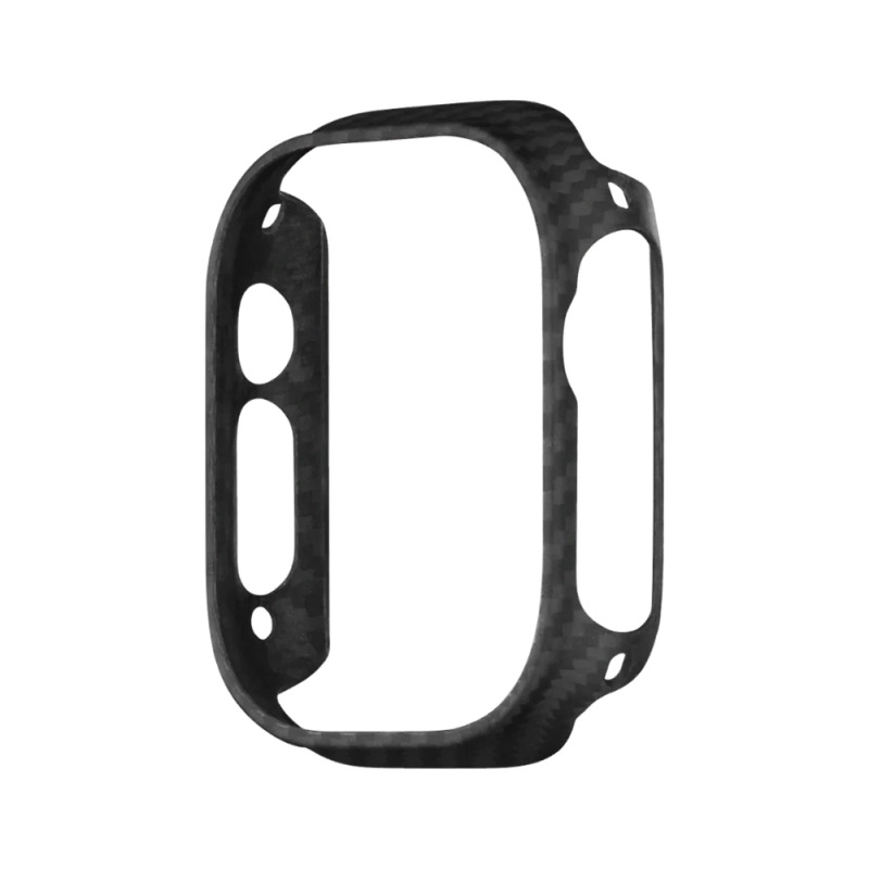 Apple Watch Ultra 49mm 600D Aramid Fiber Classic Series Black-Grey Twill Case Protective Pitaka Air Case - 6