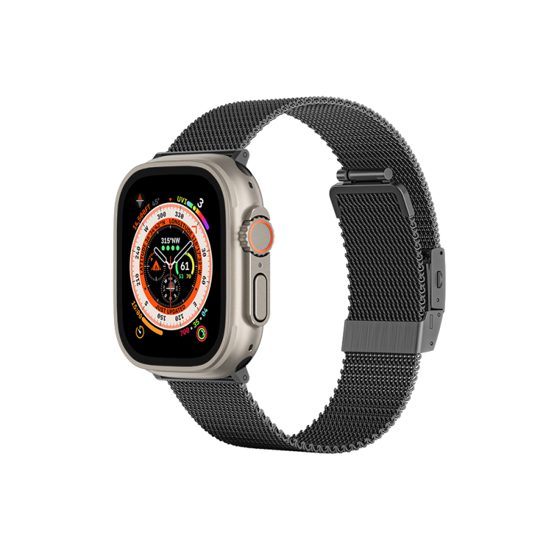 Apple Watch Ultra 49mm Amazing Thing Titan Metal Hasır Kordon - 2