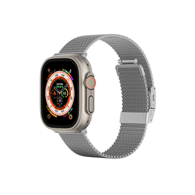 Apple Watch Ultra 49mm Amazing Thing Titan Metal Hasır Kordon - 3