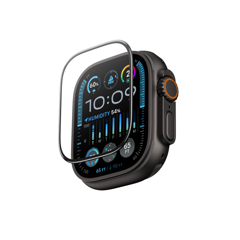 Apple Watch Ultra 49mm Amazingthing Radix AccuGuard Serisi Akıllı Saat Temperli Cam Ekran Koruyucu - 9