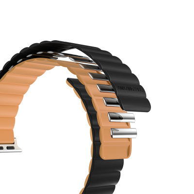 Apple Watch Ultra 49mm Amazingthing Smoothie Mag Magnetik Tak Çıkar Silikon Strap Kayış - 8