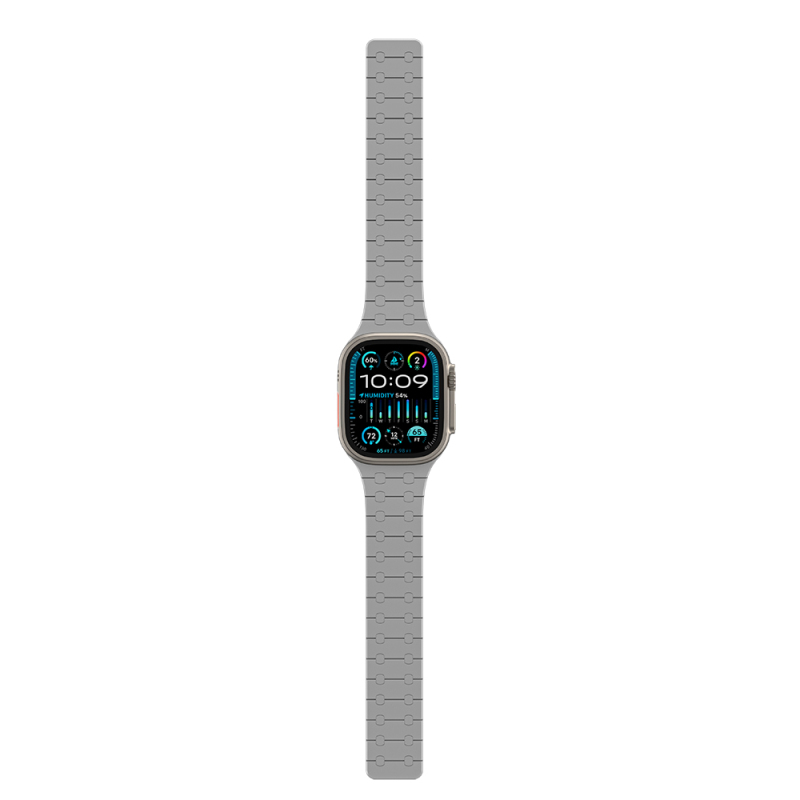 Apple Watch Ultra 49mm Amazingthing Smoothie Sport Magnetik Tak Çıkar Silikon Strap Kayış - 6