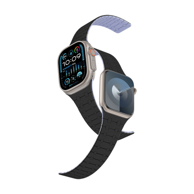 Apple Watch Ultra 49mm Amazingthing Smoothie Sport Magnetik Tak Çıkar Silikon Strap Kayış - 11