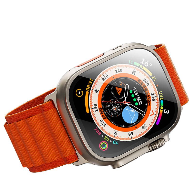 Apple Watch Ultra 49mm Benks Anti-Reflective Kolay Uygulama Aparatlı Temperli Ekran Koruyucu - 2
