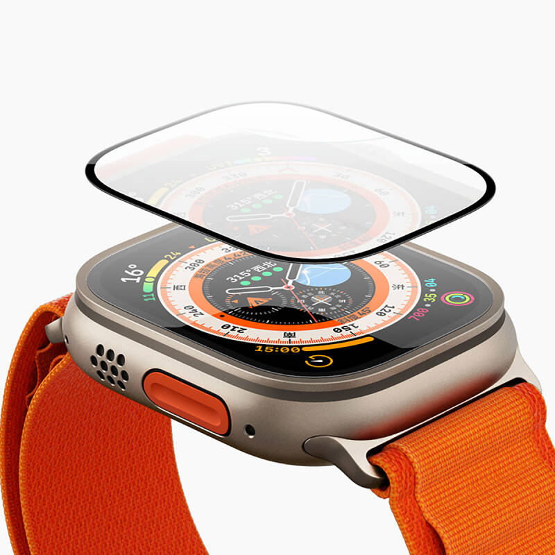 Apple Watch Ultra 49mm Benks Anti-Reflective Kolay Uygulama Aparatlı Temperli Ekran Koruyucu - 1