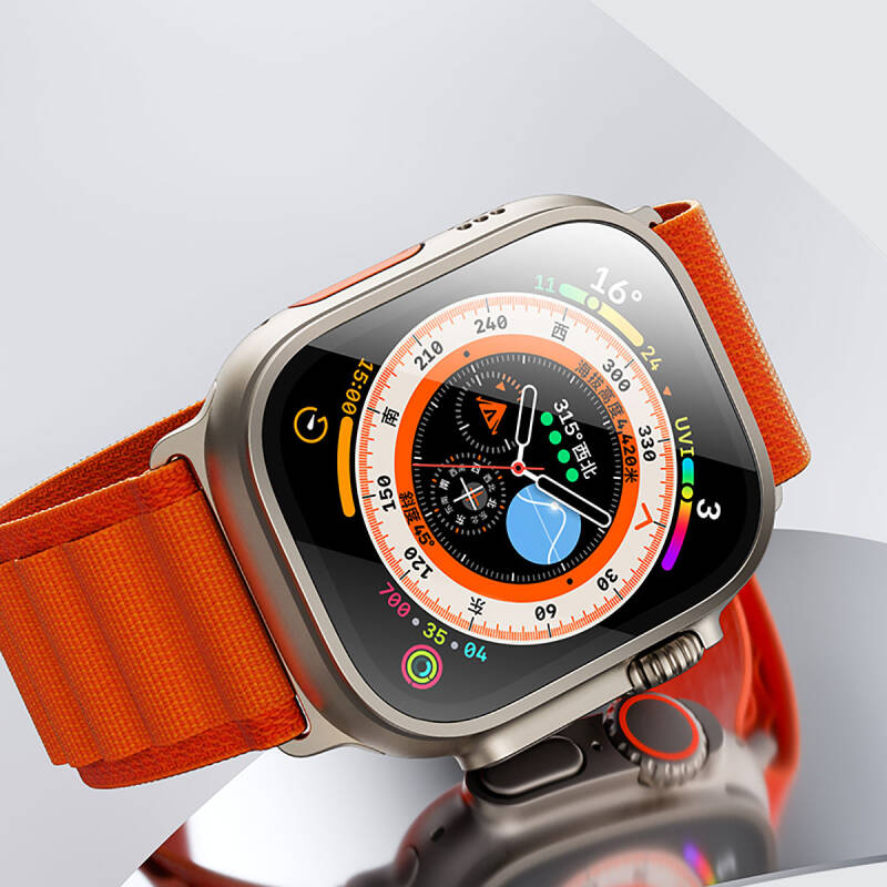 Apple Watch Ultra 49mm Benks Anti-Reflective Kolay Uygulama Aparatlı Temperli Ekran Koruyucu - 7