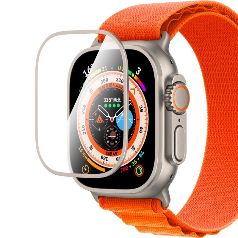 Apple Watch Ultra 49mm CaseWorld Alloy Series Sapphire Smartwatch Tempered Glass Screen Protector - 2