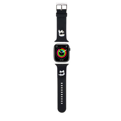 Apple Watch Ultra 49mm Karl Lagerfeld Officially Licensed Silicone Strap with Iconic Karl & Choupette Logo - 1