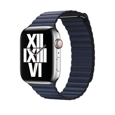 Apple Watch Ultra 49mm Kordon KRD-09 Deri Lop Strap Kayış - 2