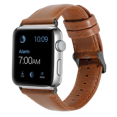 ​​​Apple Watch Ultra 49mm Kordon Luxury Leather Deri Strap Kayış - 5