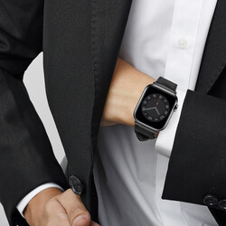 Apple Watch Ultra 49mm Kordon Wiwu Attleage Watchband Hakiki Deri Strap Kayış - 5