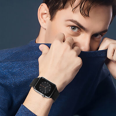 Apple Watch Ultra 49mm Kordon Wiwu Attleage Watchband Hakiki Deri Strap Kayış - 9