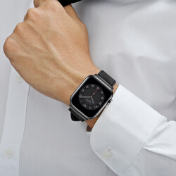 Apple Watch Ultra 49mm Kordon Wiwu Attleage Watchband Hakiki Deri Strap Kayış - 11