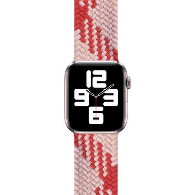 Apple Watch Ultra 49mm Kordon Wiwu Braided Solo Loop Contrast Color Large Strap Kayış - 13