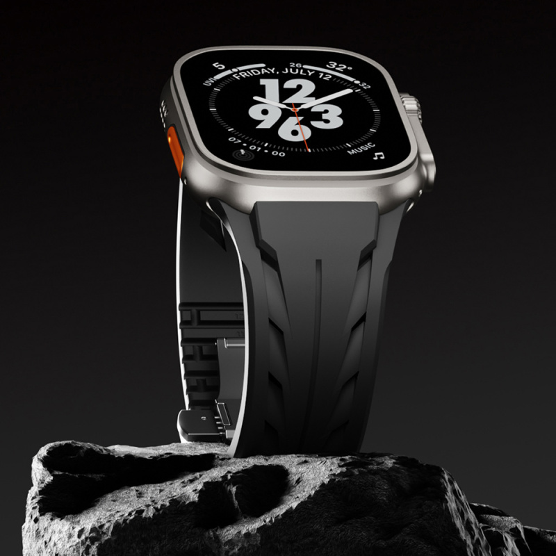 Apple Watch Ultra 49mm KRD-127 Metal Tokalı Silikon Kordon - 22