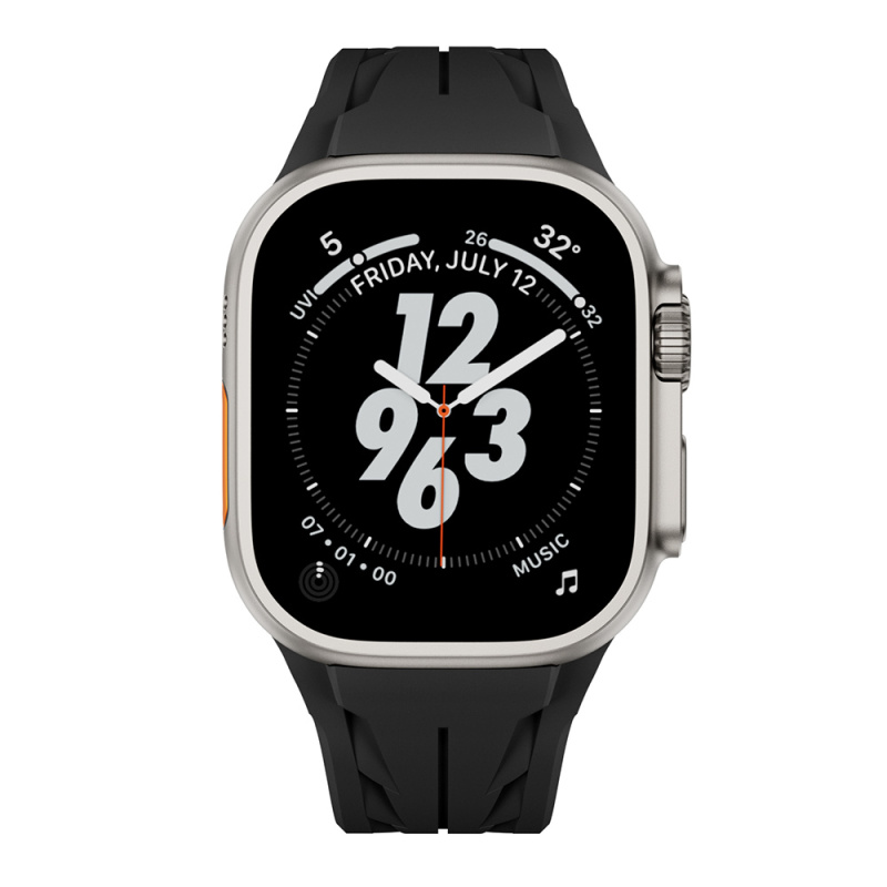 Apple Watch Ultra 49mm KRD-127 Metal Tokalı Silikon Kordon - 11