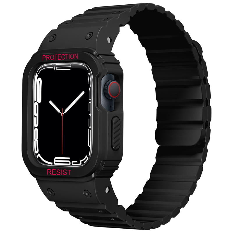 Apple Watch Ultra 49mm KRD-142 Airbag Tasarımlı Kasa Koruyuculu Silikon Kordon - 6