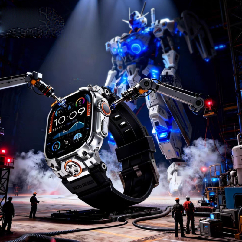 Apple Watch Ultra 49mm Mohseven iWatch Armor Silikon Kordon - 15