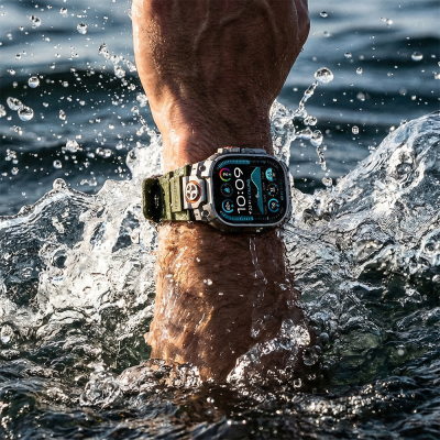 Apple Watch Ultra 49mm Mohseven iWatch Armor Silikon Kordon - 17