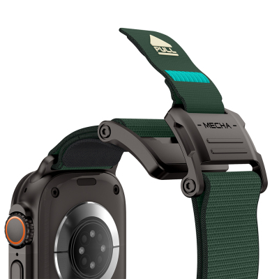 Apple Watch Ultra 49mm Mohseven iWatch Mecha Sport Hasır Kordon - 13