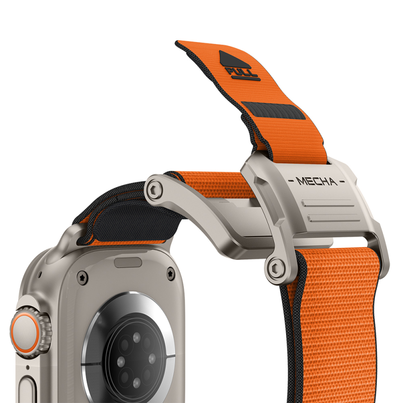 Apple Watch Ultra 49mm Mohseven iWatch Mecha Sport Hasır Kordon - 26