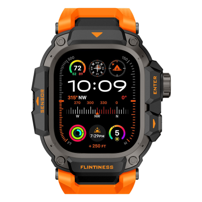 Apple Watch Ultra 49mm Mohseven iWatch Punk Fortress Series Silicone Band - 22