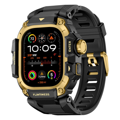 Apple Watch Ultra 49mm Mohseven iWatch Punk Fortress Series Silicone Band - 3
