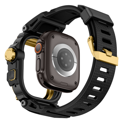 Apple Watch Ultra 49mm Mohseven iWatch Punk Fortress Series Silicone Band - 17