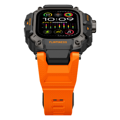 Apple Watch Ultra 49mm Mohseven iWatch Punk Fortress Serisi Kasa Koruyuculu Silikon Kordon - 10