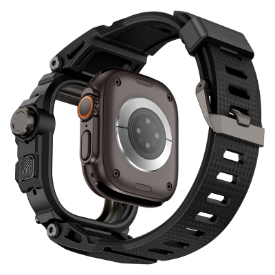 Apple Watch Ultra 49mm Mohseven iWatch Punk Fortress Serisi Kasa Koruyuculu Silikon Kordon - 20