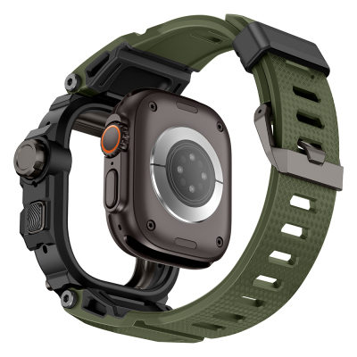 Apple Watch Ultra 49mm Mohseven iWatch Punk Fortress Serisi Silikon Kordon - 19