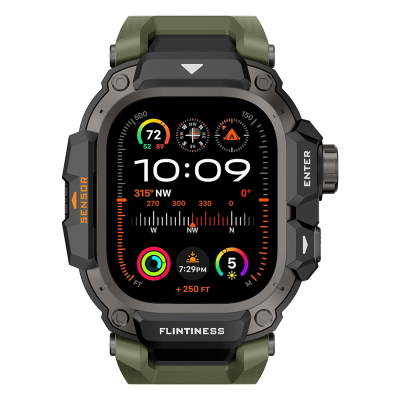 Apple Watch Ultra 49mm Mohseven iWatch Punk Fortress Serisi Silikon Kordon - 21