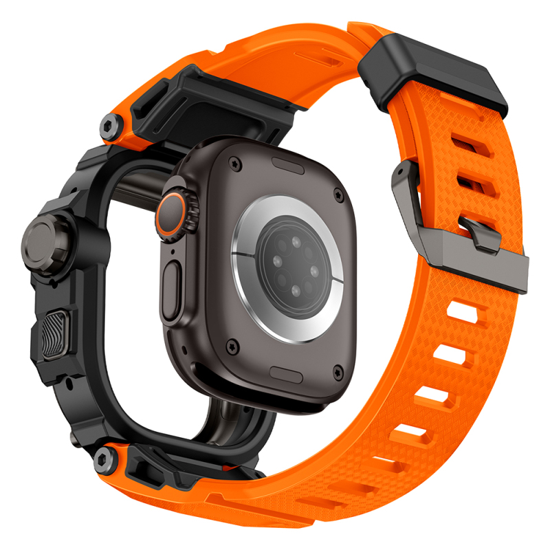 Apple Watch Ultra 49mm Mohseven iWatch Punk Fortress Serisi Silikon Kordon - 18