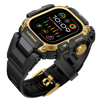 Apple Watch Ultra 49mm Mohseven iWatch Punk Fortress Serisi Silikon Kordon - 8