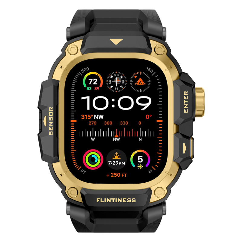 Apple Watch Ultra 49mm Mohseven iWatch Punk Fortress Serisi Silikon Kordon - 23