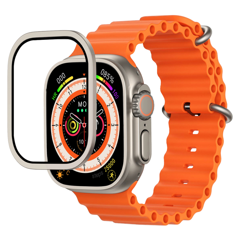 Apple Watch Ultra 49mm Mohseven iWatch Serisi Safir Akıllı Saat Temperli Cam Ekran Koruyucu - 1