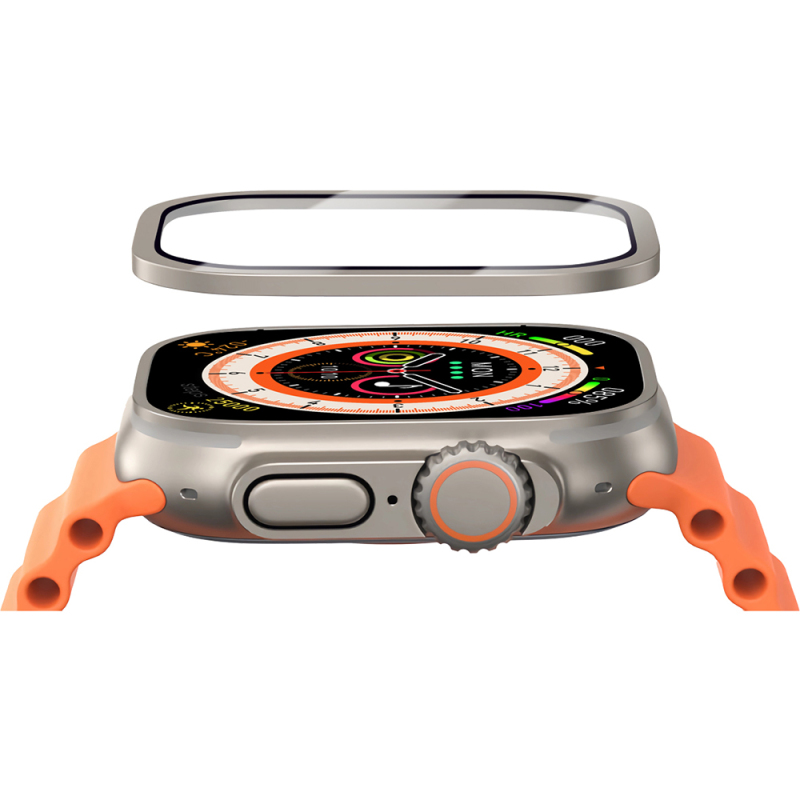 Apple Watch Ultra 49mm Mohseven iWatch Serisi Safir Akıllı Saat Temperli Cam Ekran Koruyucu - 4