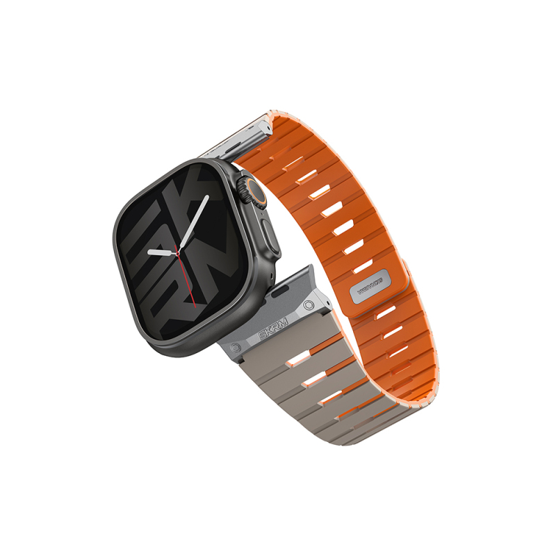 Apple Watch Ultra 49mm Skinarma Gemini Serisi TPU Magnetik Silikon Kordon - 1