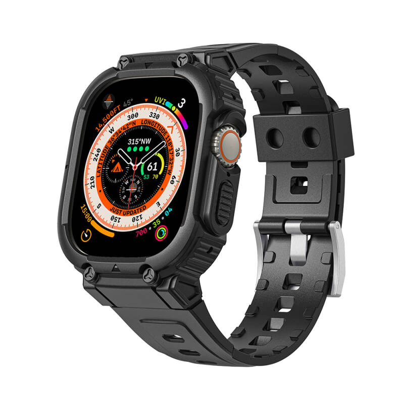 Apple Watch Ultra 49mm Wiwu Wi-WB014 Armor Series 2in1 Hard PC Case Protective Silicone Band - 6